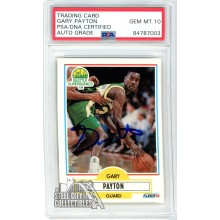 Gary Payton 1990-91 Fleer Update Autograph Rookie Card #U-92 PSA/DNA 10