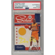 Gary Payton 2010-11 Panini Prestige Autograph Jersey Card /249 #7 PSA/DNA (Yellow)