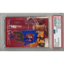 Gary Payton 2003-04 UD Triple Dimensions 3-D Memorabilia Autograph Card #3DW35 /999 PSA/DNA