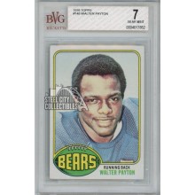Walter Payton 1976 Topps Rookie Card #148 BVG 7 Near Mint