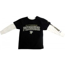 Pittsburgh Penguins Reebok NHL Kids Black/White 3-in-1 Combo T-Shirt