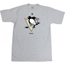 Pittsburgh Penguins Reebok NHL Logo Gray T-Shirt