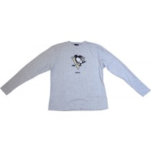 Pittsburgh Penguins Reebok NHL Gray Logo Long-Sleeve Thermal Shirt