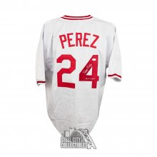 Tony Perez Autographed Cincinnati Custom White Baseball Jersey HOF 2000 Inscription - JSA COA