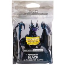 Dragon Shield Perfect Fit Black Thick Sleeves 100ct Bag