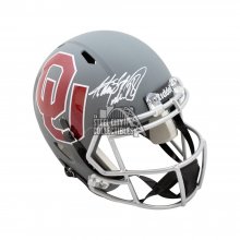 Adrian Peterson Autographed Oklahoma AMP Full-Size Football Helmet - BAS COA