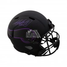 Adrian Peterson Autographed Vikings Eclipse Replica Full-Size Football Helmet - BAS COA