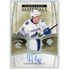 Elias Pettersson 2018-19 Upper Deck Ultimate Collection Autograph Rookie Patch Card #UMS-EP 22/25