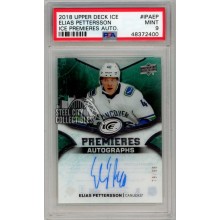 Elias Pettersson 2018-19 Upper Deck Ice Premieres Autograph Rookie Card /99 PSA 9 Mint