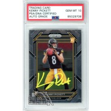 Kenny Pickett 2022 Panini Prizm Autograph Rookie Card #301 PSA/DNA 10 (Yellow)