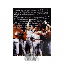 Lou Piniella Story Inscription Autographed Cincinnati Red 16x20 Photo - Fanatics