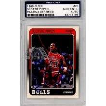Scottie Pippen 1988-89 Fleer Autograph Card #20 PSA/DNA