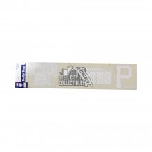 Pittsburgh Pirates Die Cut White Triple Decal 4"x16"