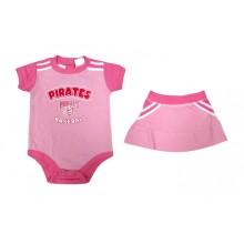 Pittsburgh Pirates MLB Baby Girls Pink Bodysuit/Skirt Set