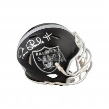 Jim Plunkett Autographed Oakland Raiders Blaze Mini Football Helmet - BAS COA