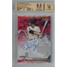 Buster Posey 2016 Bowman's Best Red Autograph Card #B16-BP 3/5 BGS 9.5 Gem Mint