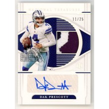 Dak Prescott 2021 Panini National Treasures Autograph Patch Card #MS-DP 11/25