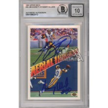 Jim Everett & Henry Ellard 1991 Upper Deck Aerial Threats Dual Autograph Card #30 BAS 10