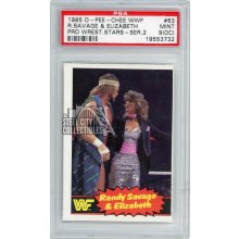 Randy Savage & Elizabeth 1985 O-Pee-Chee World Wrestling Federation Rookie Card PSA 9 (OC) Mint