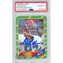Andre Reed 1986 Topps Autograph Rookie Card #388 PSA/DNA 10