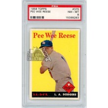 Pee Wee Reese 1958 Topps Card #375 PSA 8 NM-MT (283)