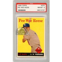 Pee Wee Reese 1958 Topps Card #375 PSA 8 NM-MT (747)