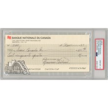 Maurice Richard Autographed Check PSA/DNA 10