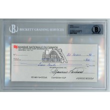 Maurice Richard Autographed Check - BAS 10