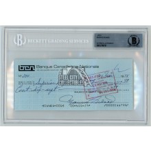 Maurice Richard Autographed Check - BAS