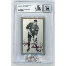 Maurice Richard Pre-Parkie Autographed Auto Card /500 - BAS 10