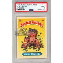 Itchy Richie 1985 Garbage Pail Kids Sticker Card #11a PSA 9