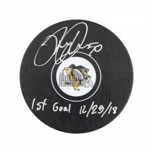 Juuso Riikola 1st Goal 12/29/18 Autographed Penguins Hockey Puck - BAS COA