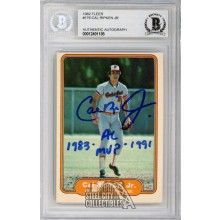 Cal Ripken Jr AL MVP 1982 Fleer Autographed Card #176 - BAS