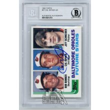 Cal Ripken Jr 1982 Topps Autographed Card #21 - BAS