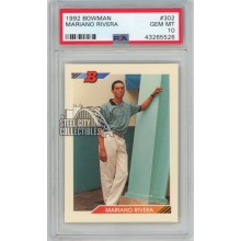 Mariano Rivera 1992 Bowman Rookie Card #302 PSA 10 (New Label)