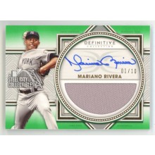 Mariano Rivera 2022 Topps Definitive Green Autograph Jersey Card #DARC-MR 01/10