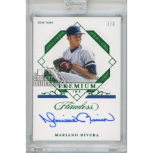 Mariano Rivera 2021 Panini Flawless Premium Ink Green Autograph Card #PI-MR 1/3
