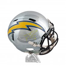 Philip Rivers Autographed Chargers Chrome Full-Size Football Helmet BAS COA