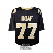 Willie Roaf HOF Autographed New Orleans Custom Football Jersey - JSA COA