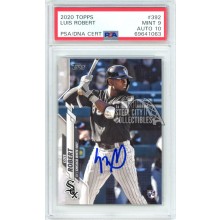 Luis Robert 2020 Topps Series 2 Autograph Rookie Card #392 PSA 9 PSA/DNA 10