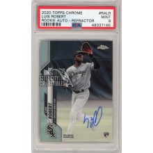 Luis Robert 2020 Topps Chrome Autograph Refractor Rookie Card #RA-LR 370/499 PSA 9