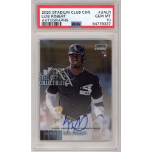 Luis Robert 2020 Topps Stadium Club Chrome Autograph Rookie Card #UALR PSA 10