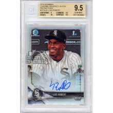 Luis Robert 2018 Bowman Chrome 1st Refractor Autograph Card #CPA-LR 242/499 BGS 9.5