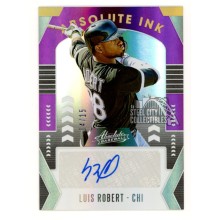 Luis Robert 2020 Panini Absolute Autograph Rookie Card #AI-LR 04/15
