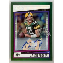 Aaron Rodgers 2022 Panini Score End Zone Green Autograph Card #96 5/6