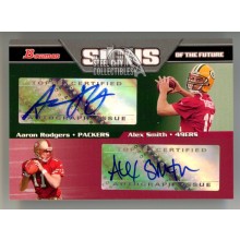 Aaron Rodgers/Alex Smith 2005 Bowman Signs Of The Future Autograph Rookie Card 19/50