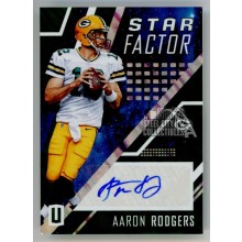 Aaron Rodgers 2017 Panini Unparalleled Star Factor Autograph Card #SF-AR 2/5