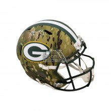 Aaron Rodgers Autographed Packers Camo Replica Full-Size Football Helmet - Fanatics