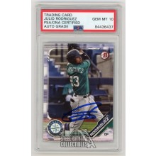 Julio Rodriguez 2019 Bowman Draft Autographed Card #BD-60 - PSA/DNA 10