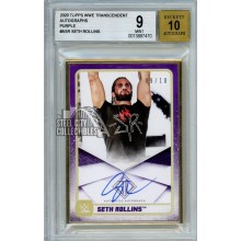 Seth Rollins 2020 Topps Transcendent WWE Purple Autograph Card 09/10 BGS 9